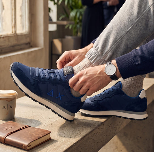 SNEAKERS UOMO SUN 68 TOM SOLID Z46101 BLU