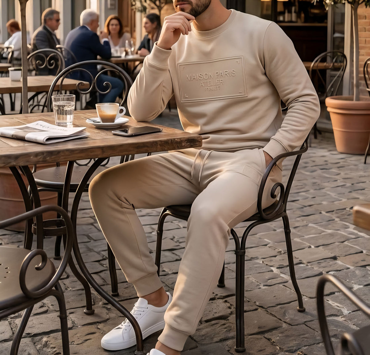 Tute Uomo M9P M9MF2607 EMBOSSED TUTA BEIGE