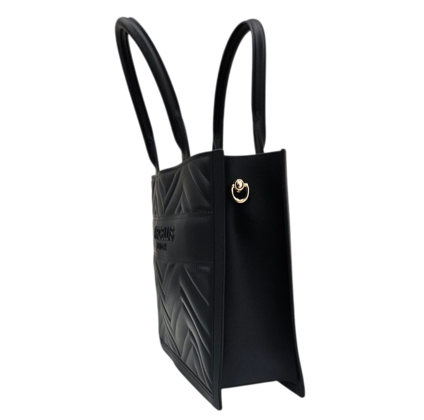 FLAT BUBY WAVE M HANDBAG BLACK LIGHT GOLD - BORSA - MARC ELLIS