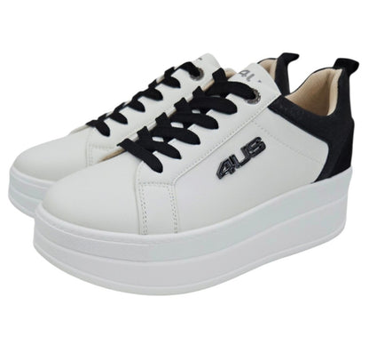 SNEAKERS DONNA 4US PAQCIOTTI 4BX258 WHITE BLACK
