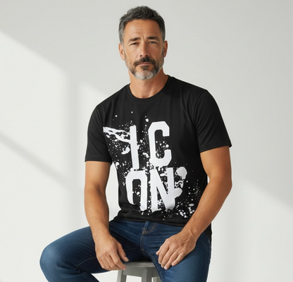 IUT037 NERO - T-Shirt e Polo - ICON