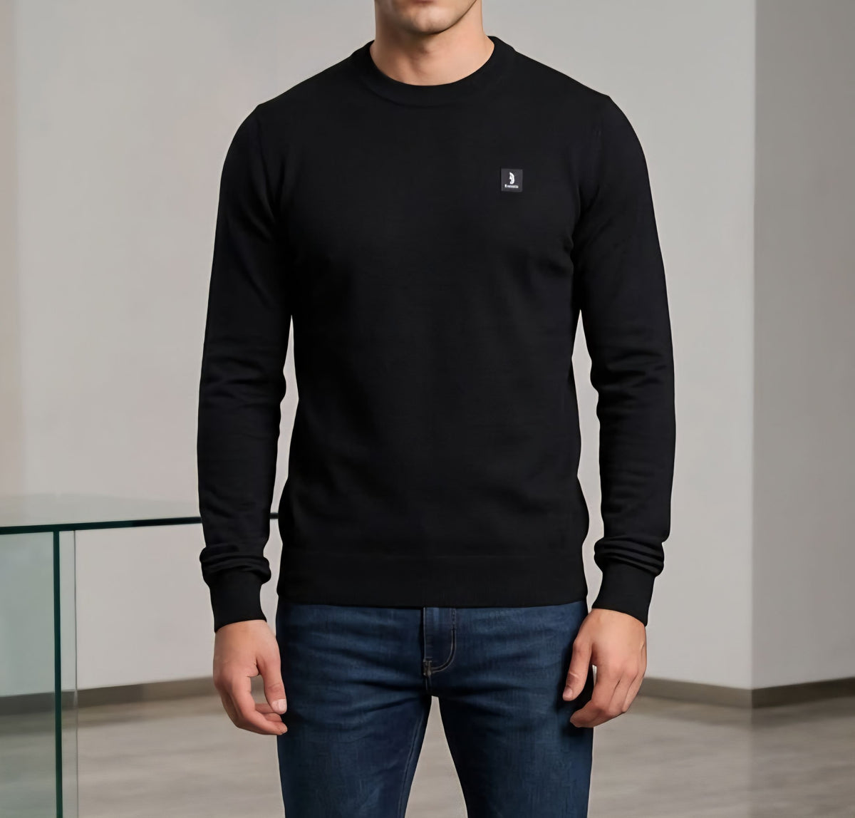 MAGLIA Uomo Refrigue R4050M262 CREWNECK ICON BLACK