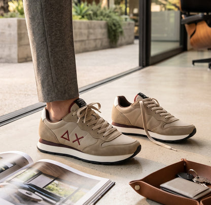 SNEAKERS UOMO SUN 68 TOM SOLID Z46101 BEIGE SCURO