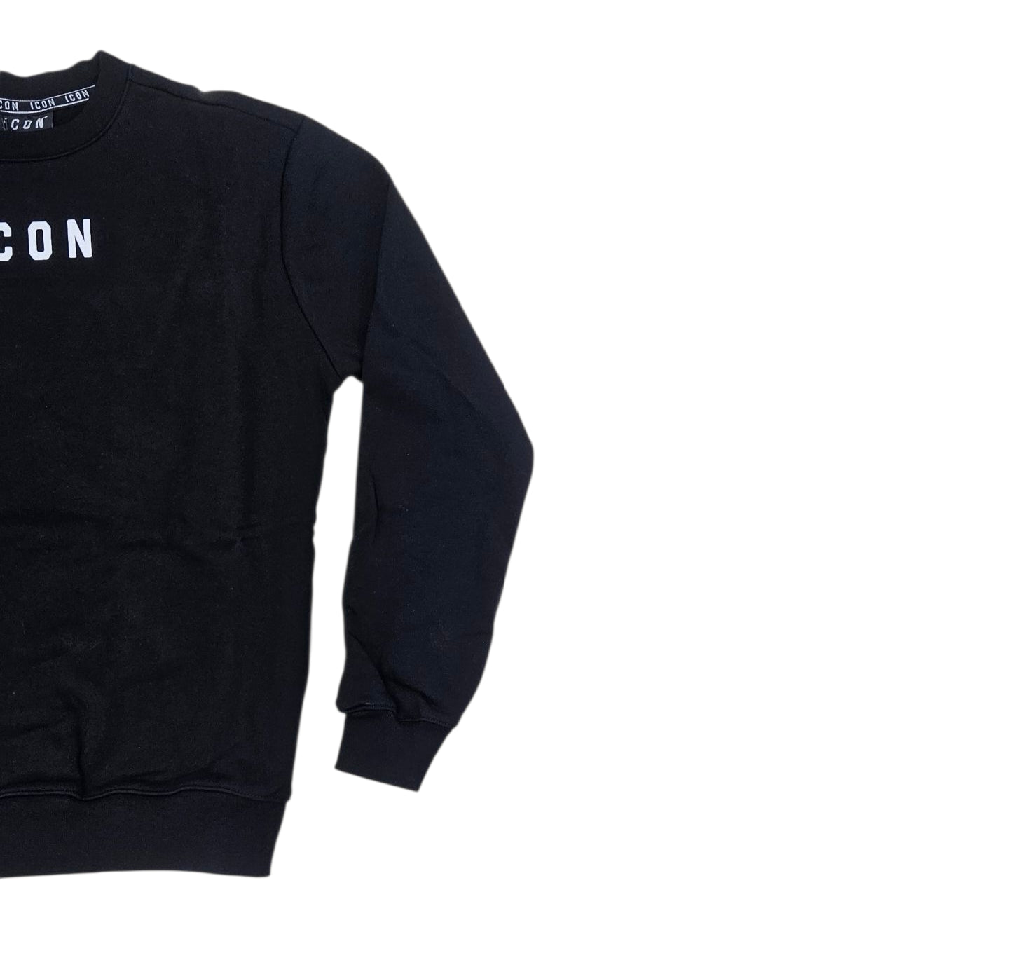 ICUF2W6F006 FELPA UOMO GIROCOLLO NERO - FELPA - ICON