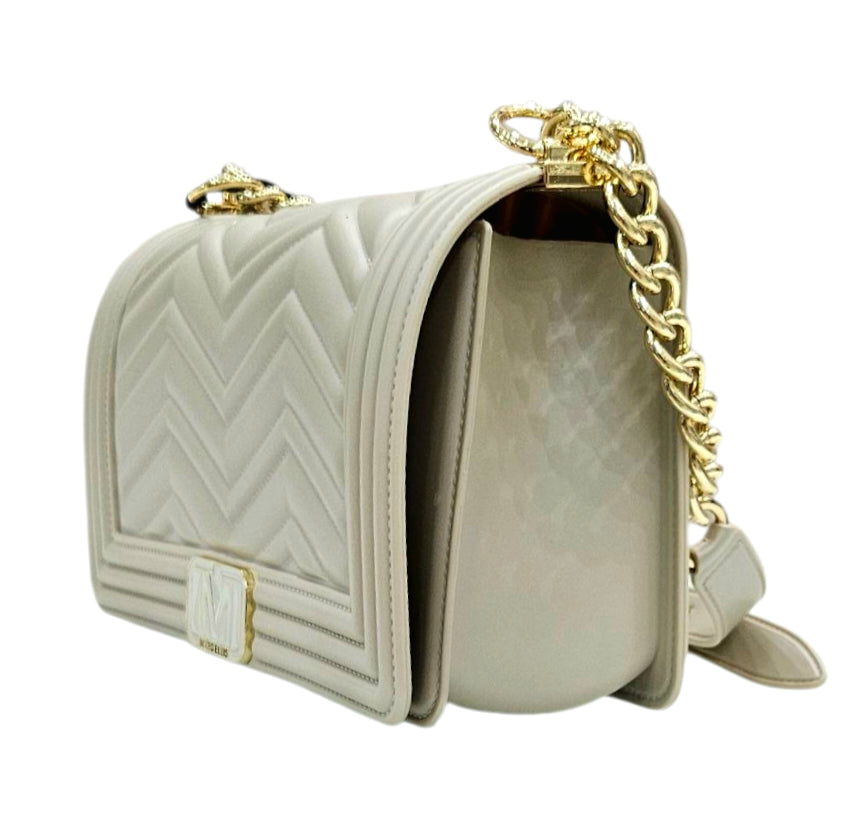 FLAT WAVE M 25 SHOULDER BAG TAUPE LIGHT GOLD - BORSA - MARC ELLIS