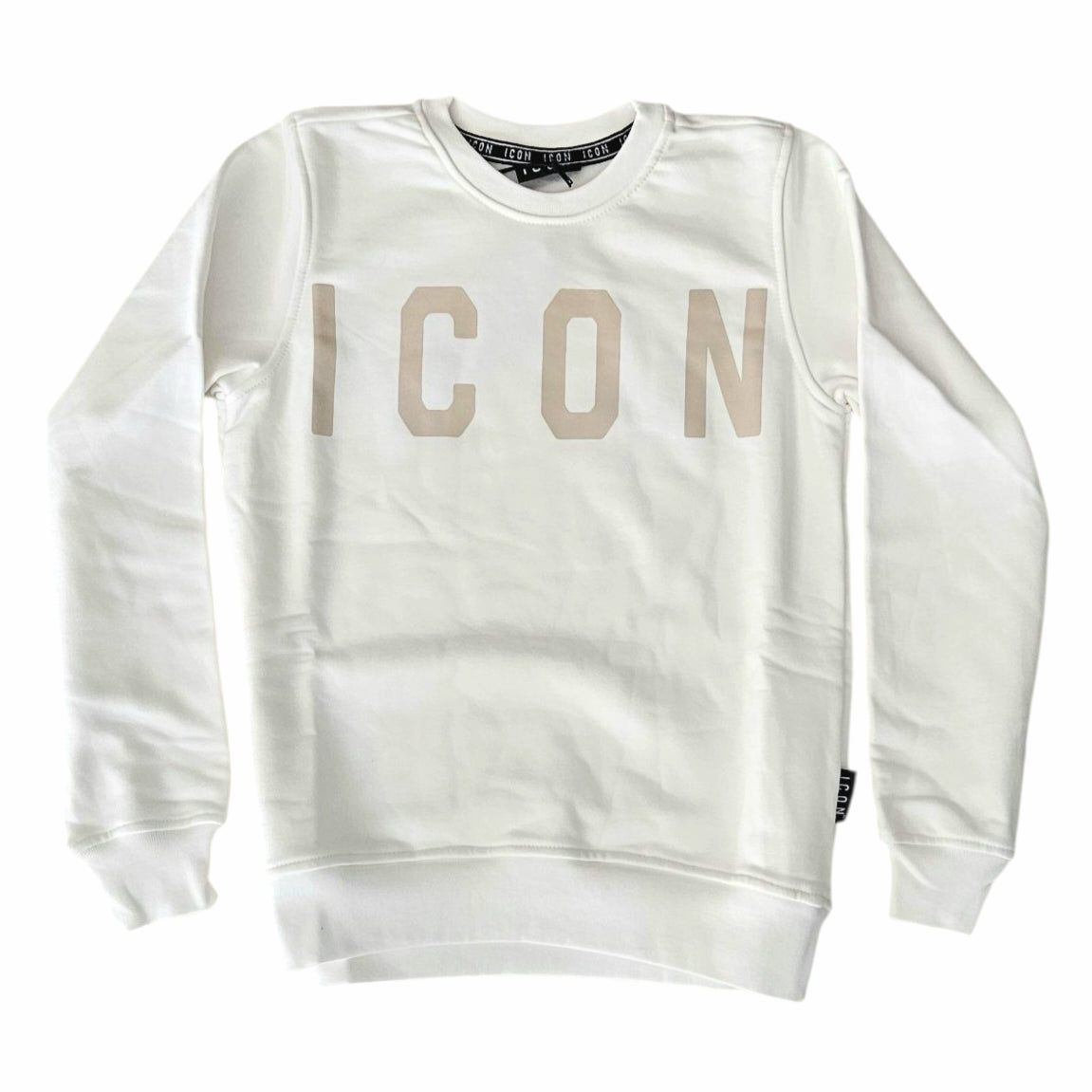 ICDF2W6F005 FELPA DONNA GIROCOLLO BIANCO - FELPA - ICON