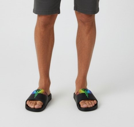 COMAS260895 BLACK RAINBOW - PANTOFOLE - MARCELLO BURLON COUNTRY OF MILANO