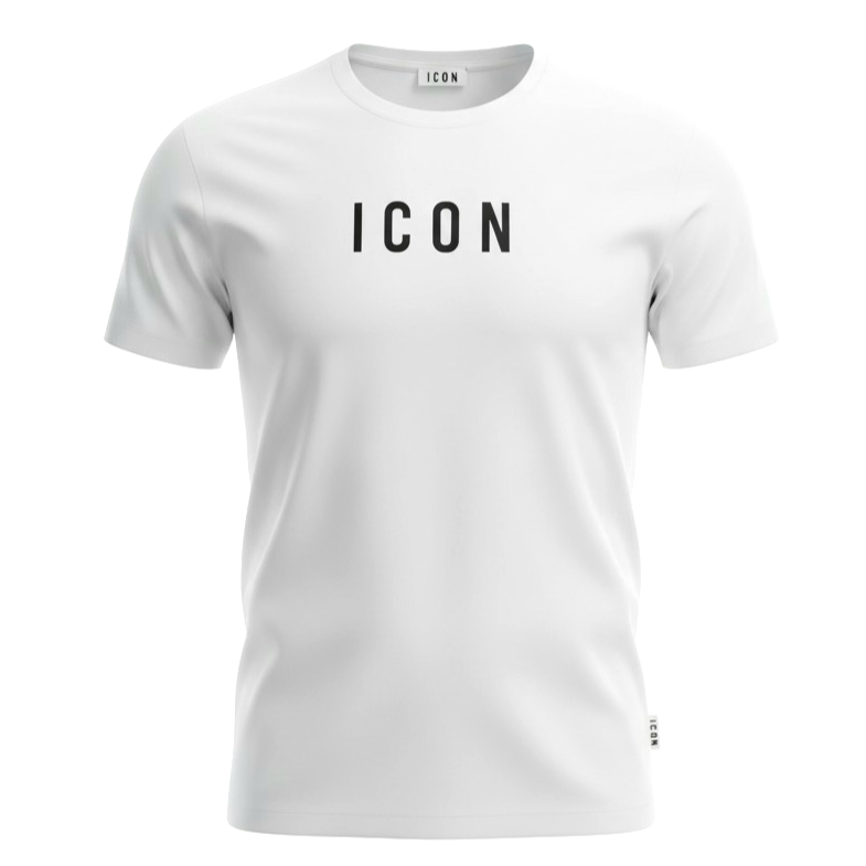 IUT002 GIROCOLLO LOGO CENTRALE BIANCO - T-Shirt e Polo - ICON
