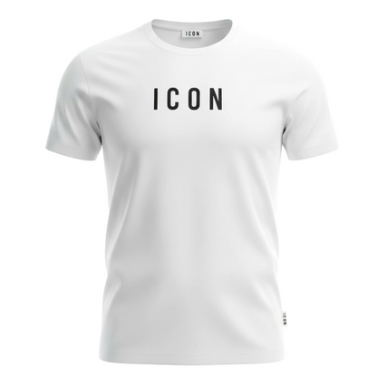 IUT002 GIROCOLLO LOGO CENTRALE BIANCO - T-Shirt e Polo - ICON