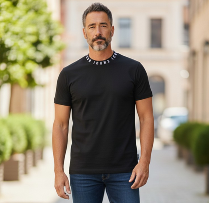 IUT042 NERO - T-Shirt e Polo - ICON