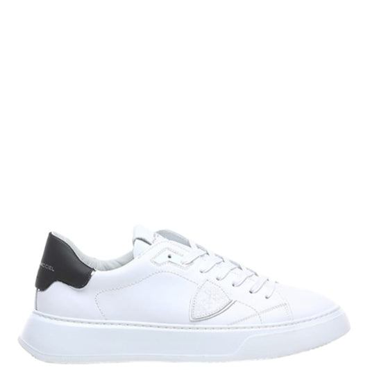 BTLU V007 TEMPLE LOW MAN VEAU BLANC NOIR - Scarpe - Philippe Model