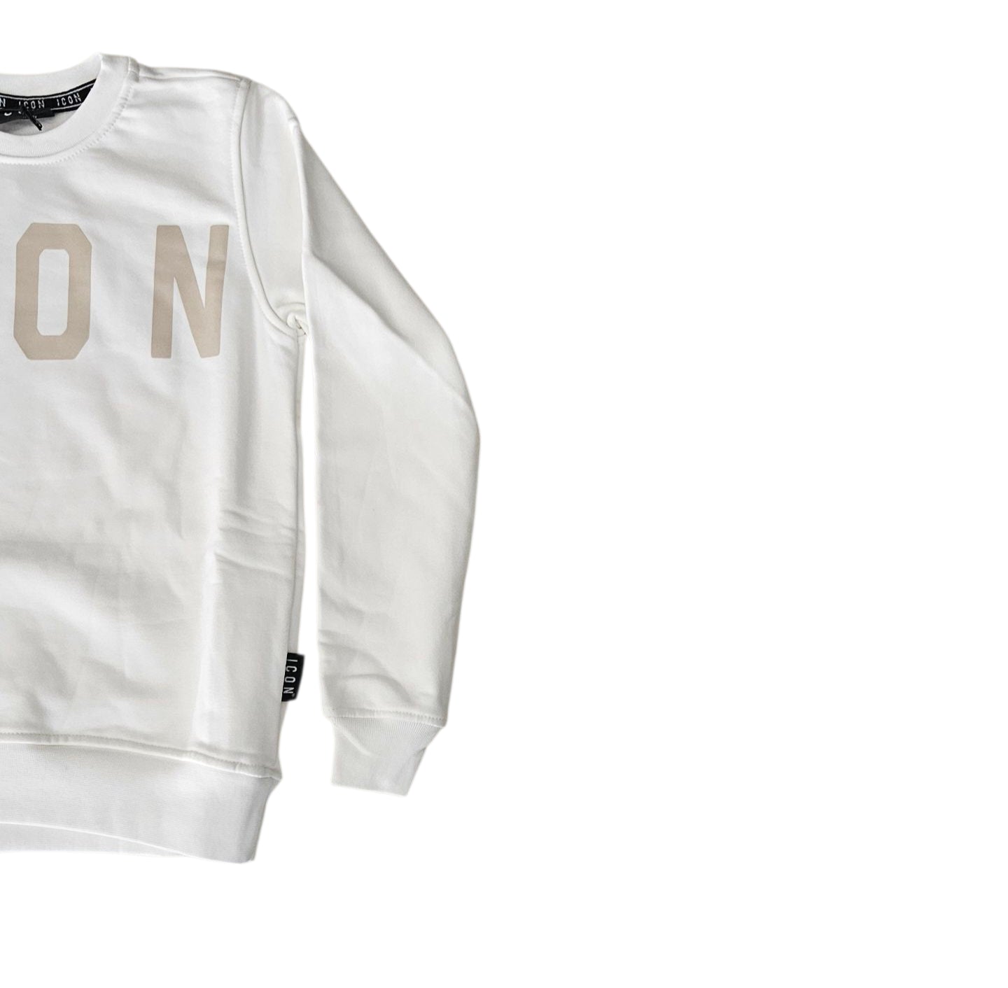 ICDF2W6F005 FELPA DONNA GIROCOLLO BIANCO - FELPA - ICON