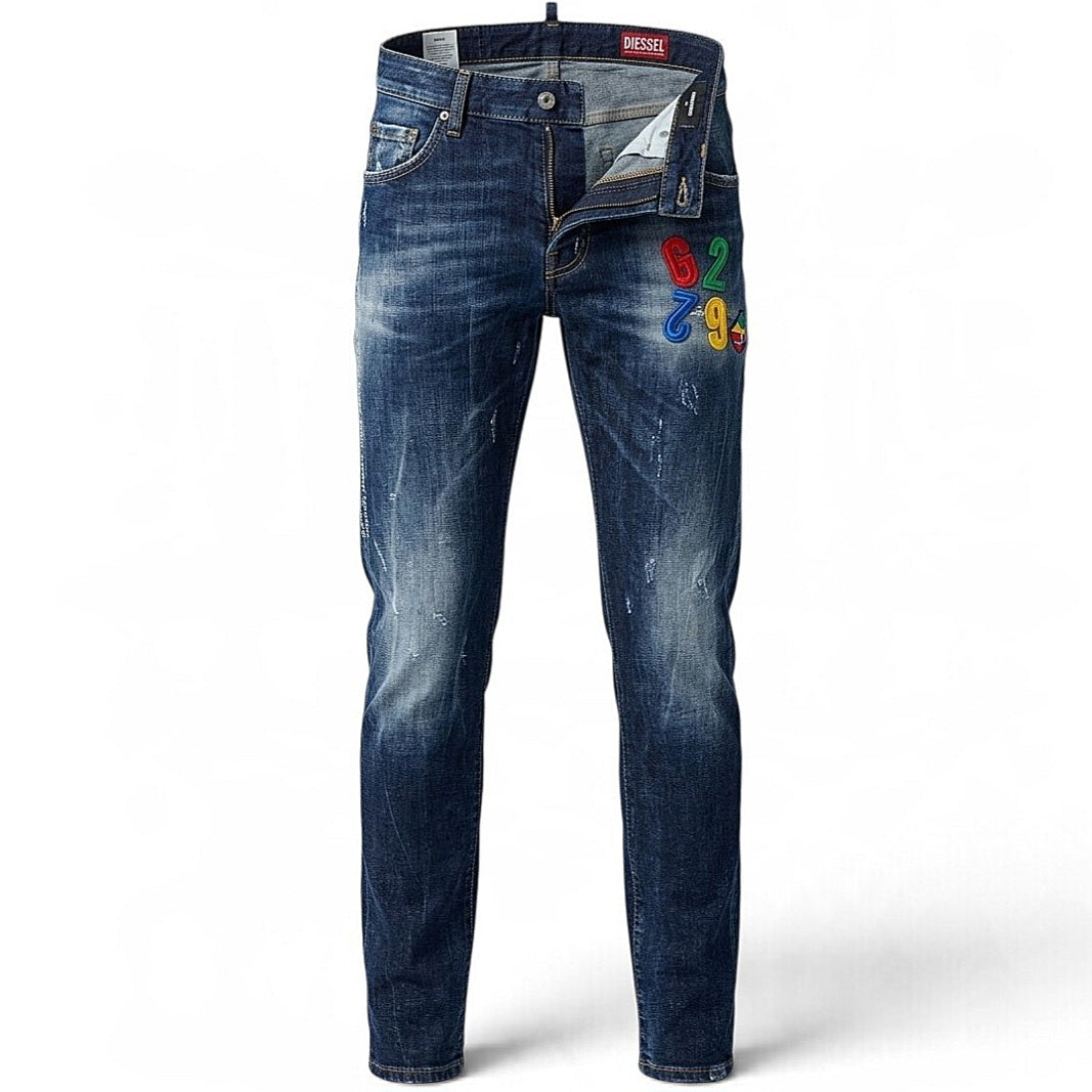 Pantaloni Uomo G2 FIRENZE COLOR RICAMO BLU