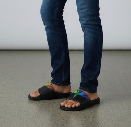 COMAS260895 BLACK RAINBOW - PANTOFOLE - MARCELLO BURLON COUNTRY OF MILANO