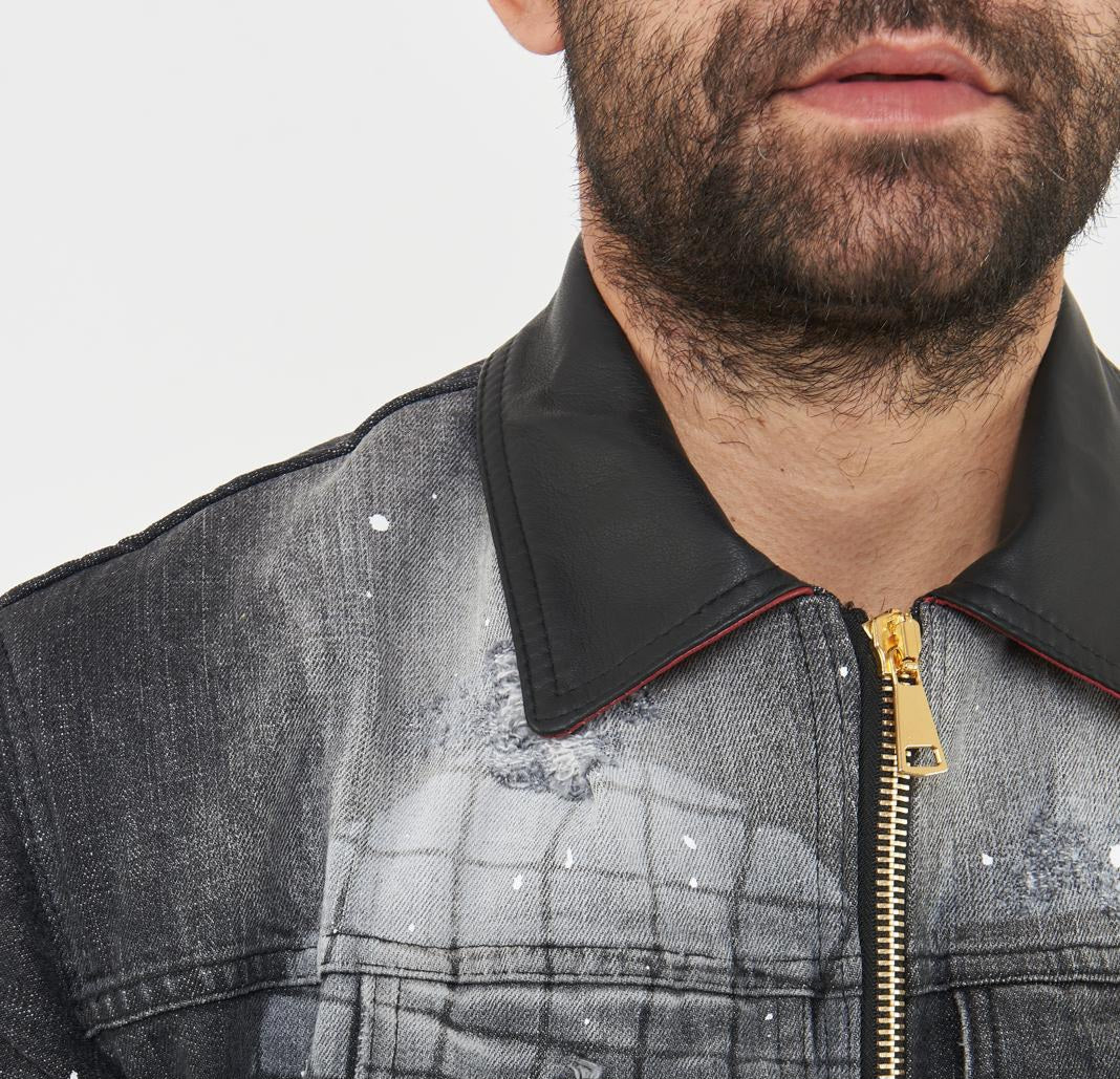 DENIMMATO NERO - GIUBBINO - Artik