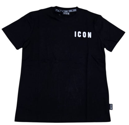 ICUF2WT008 SHIRT UOMO GIROCOLLO NERO - T-Shirt e Polo - ICON