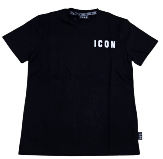 ICUF2WT008 SHIRT UOMO GIROCOLLO NERO - T-Shirt e Polo - ICON