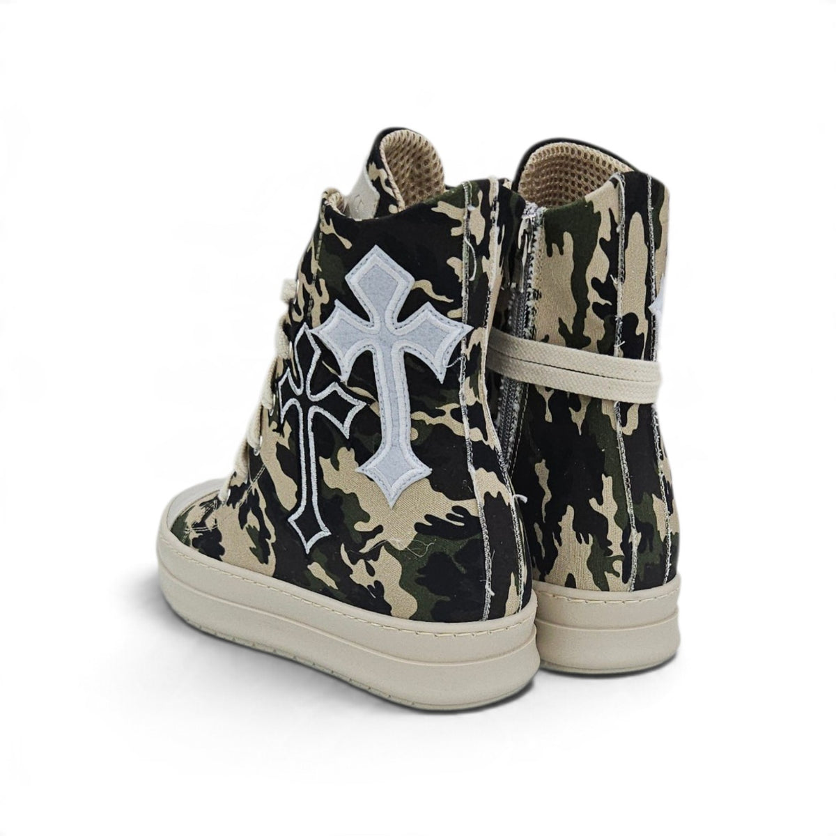 Scarpe Donna F09 MIRIAM CLASS CROCE CANVAS MILITARE BEIGE