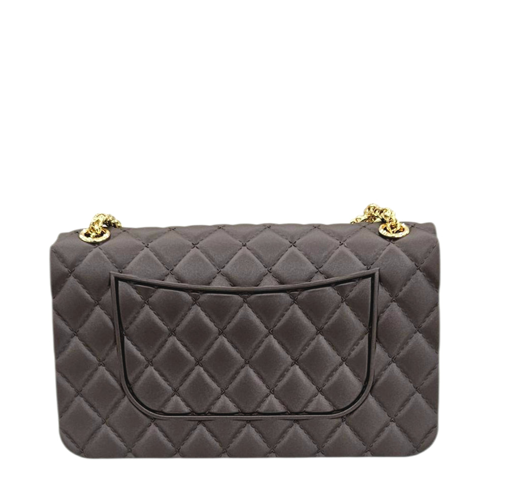 FLAT FALCON S SHOULDER BAG COCOA LIGHT GOLD - BORSA - MARC ELLIS