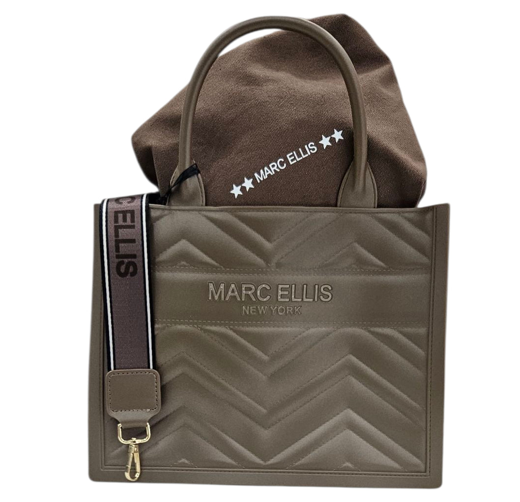 FLAT BUBY WAVE M HANDBAG BRONZE LIGHT GOLD - BORSA - MARC ELLIS