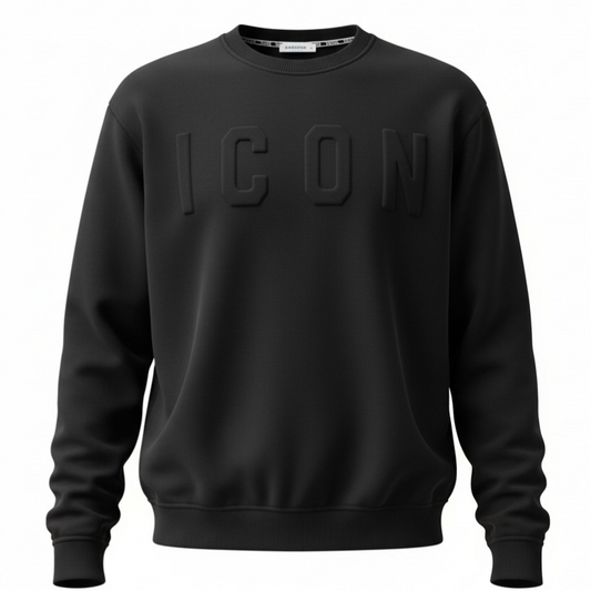 IUF034 GIROCOLLO LOGO IN RILIEVO NERO - Felpe - ICON
