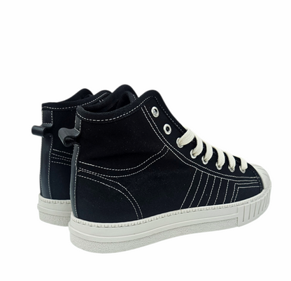YOUCAUGHT  ALTO CANVAS NERO - Scarpe - F09