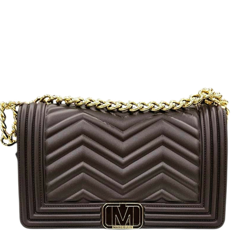 FLAT WAVE M 25 SHOULDER BAG COCOA CDF - BORSA - MARC ELLIS