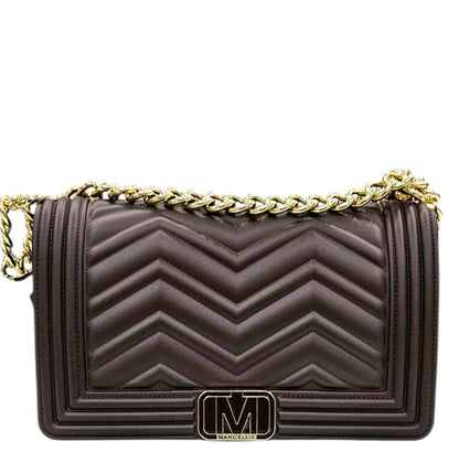 FLAT WAVE M 25 SHOULDER BAG COCOA CDF - BORSA - MARC ELLIS