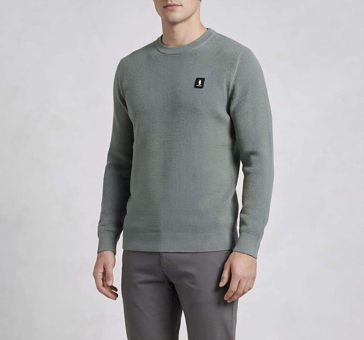 MAGLIA Uomo Refrigue R4061M262 GREWNECK WAFFLE SAGE