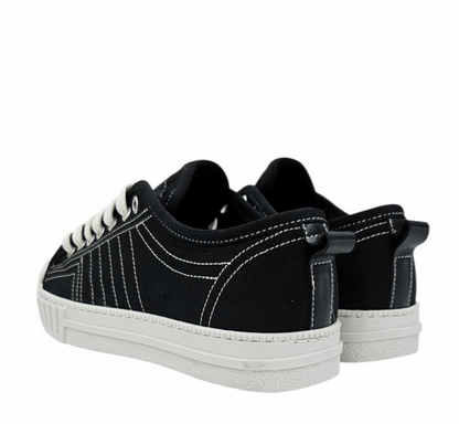 YOUCAUGHT BASSO CANVAS NERO - Scarpe - F09