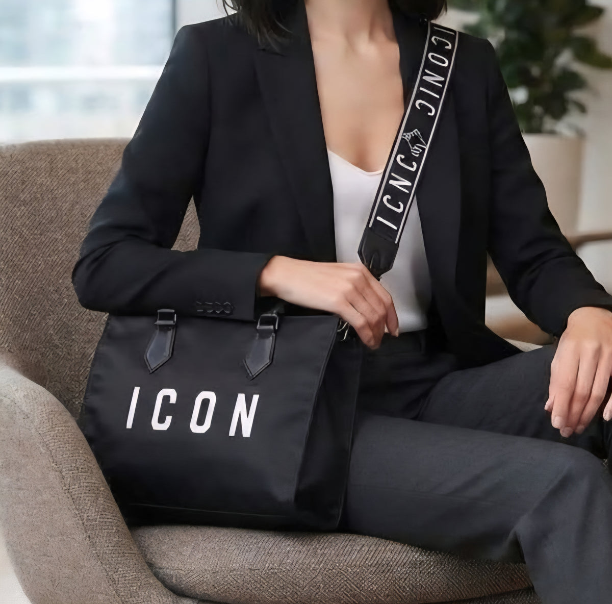 Borse Donna ICON ICBS34A02 NEON BLACK