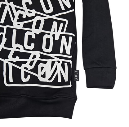 ICUF2W6F054 NERO - FELPA - ICON