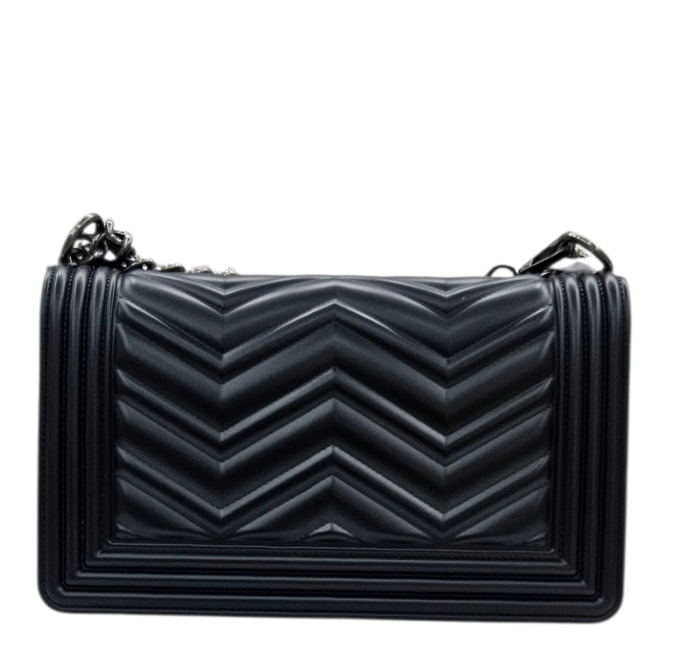 FLAT WAVE M 25 SHOULDER BAG BLACK METEORITE - BORSA - MARC ELLIS