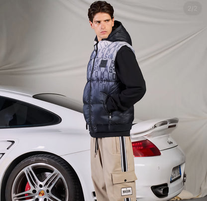 GIUBBINI Uomo M9P M9G988 SMANICATO MULTILOGO GRIGIO