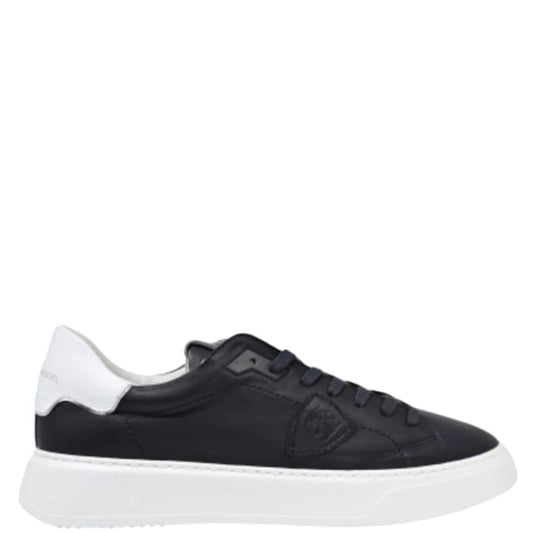 BTLU V002 TEMPLE LOW MAN VEAU NOIR BLANC NERO - Scarpe - Philippe Model