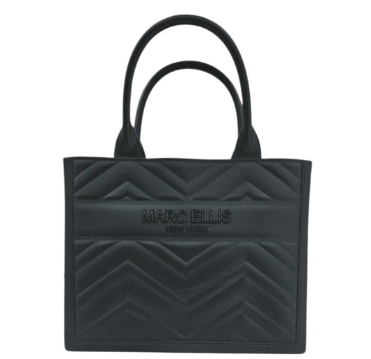 FLAT BUBY WAVE M HANDBAG BLACK LIGHT GOLD - BORSA - MARC ELLIS