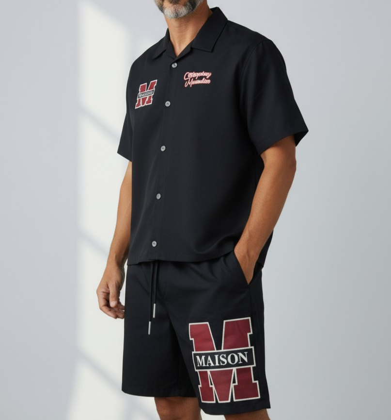 COMPLETO ESTIVO UOMO MAISO9 PAIS CAMICIA E PANTALONE