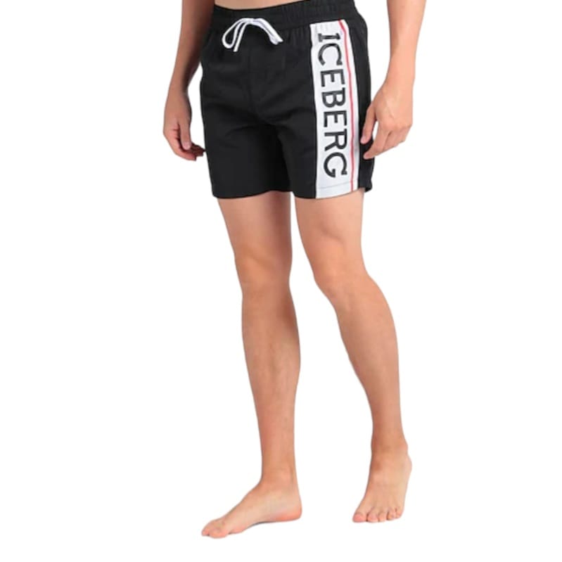 ICE4MBM09 VERTICAL LOGO BLACK - Costumi da bagno - ICEBERG