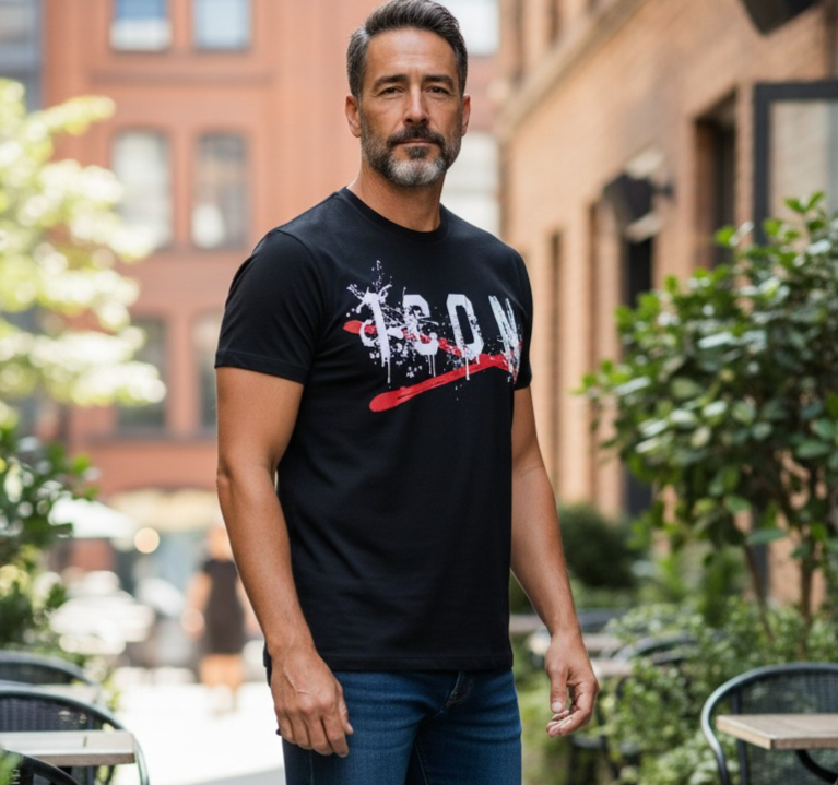 IUT015  NERO - T-Shirt e Polo - ICON