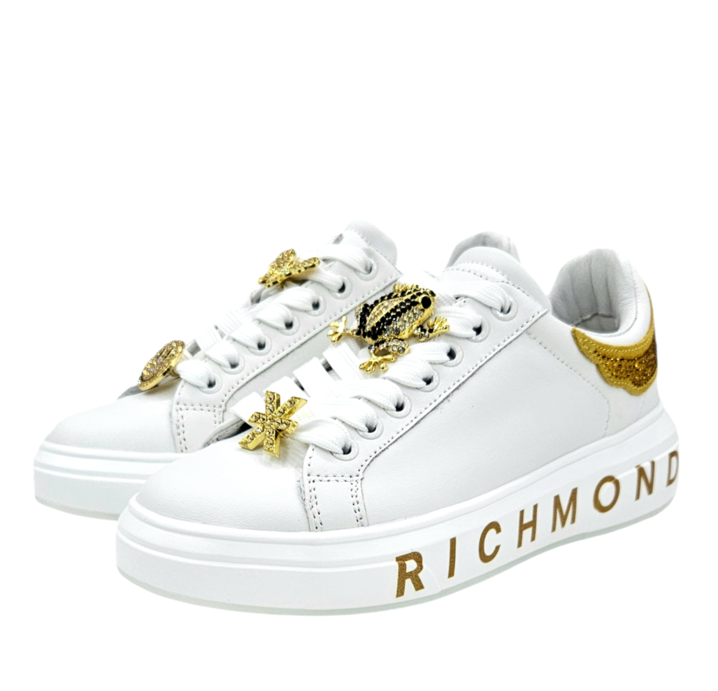 30923 B ACTION LEATHER WHITE - Scarpe - John Richmond