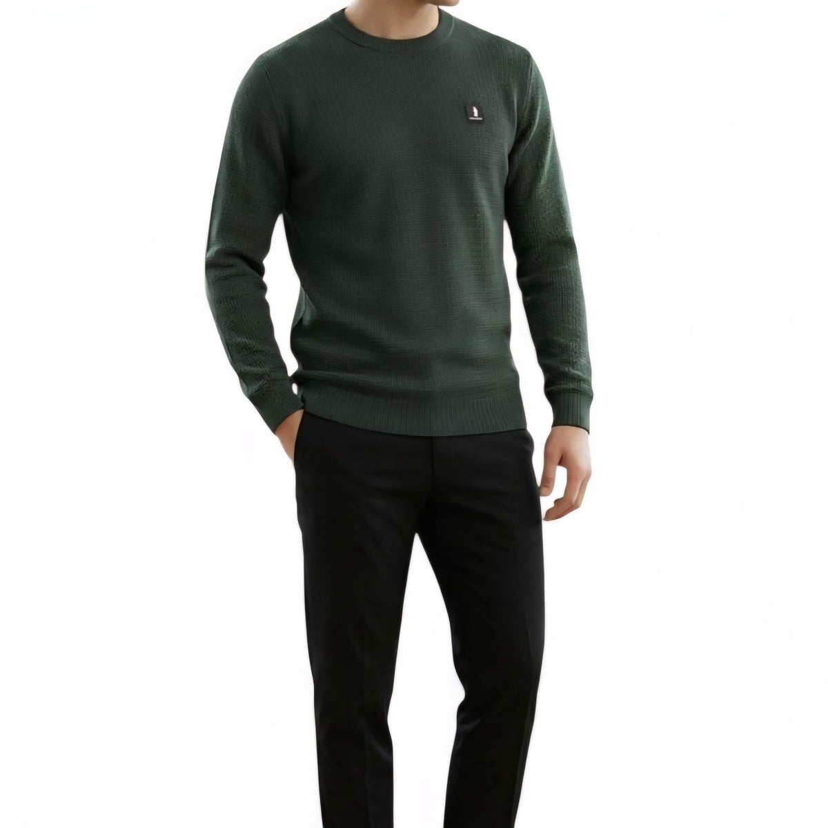 MAGLIA Uomo Refrigue R4061M262 GREWNECK WAFFLE FOREST