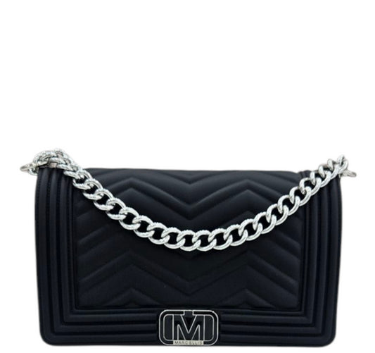FLAT WAVE M BLACK  SILVER - BORSA - MARC ELLIS