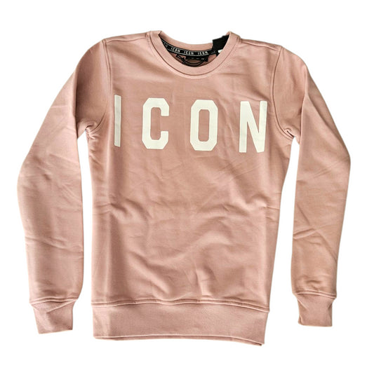 ICDF2W6F005 FELPA DONNA GIROCOLLO ROSA - FELPA - ICON