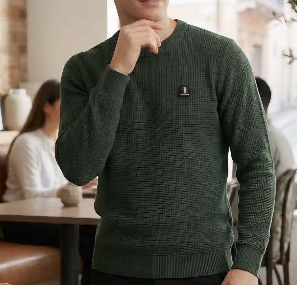 MAGLIA Uomo Refrigue R4061M262 GREWNECK WAFFLE FOREST