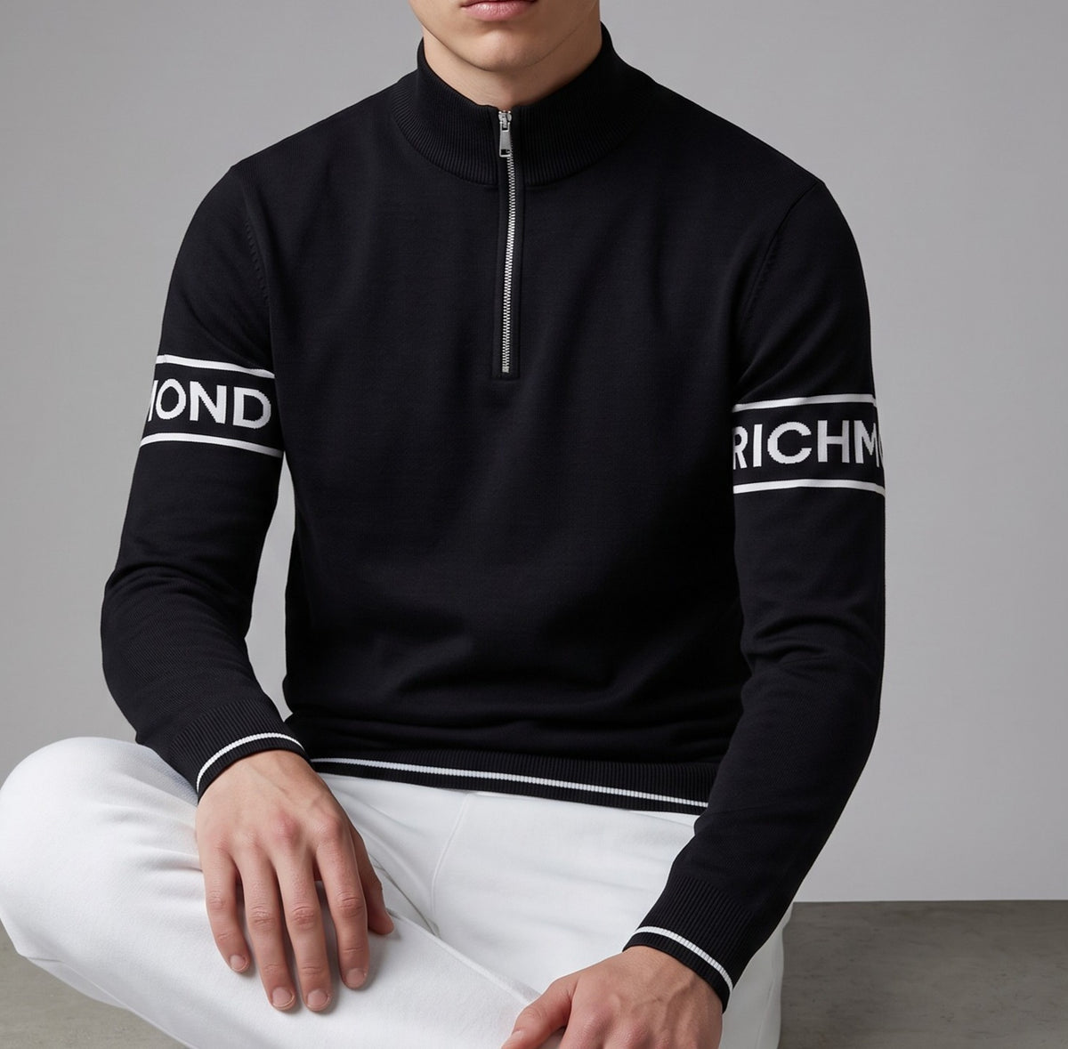 MAGLIA UOMO RICHMOND UMA26039 BLACK