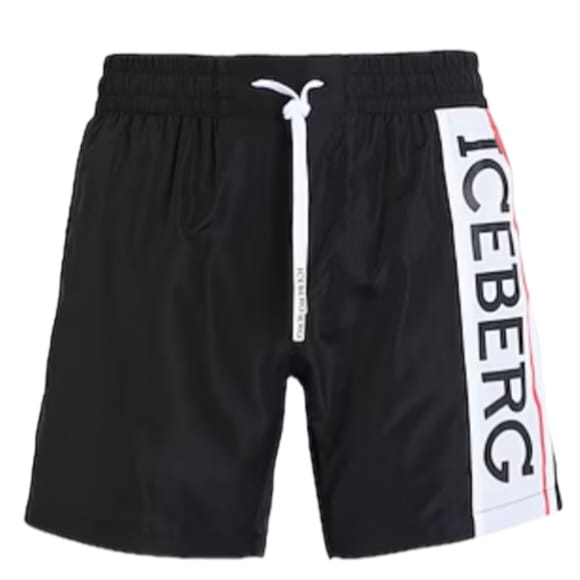 ICE4MBM09 VERTICAL LOGO BLACK - Costumi da bagno - ICEBERG