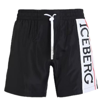 ICE4MBM09 VERTICAL LOGO BLACK - Costumi da bagno - ICEBERG