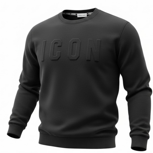 IUF034 GIROCOLLO LOGO IN RILIEVO NERO - Felpe - ICON