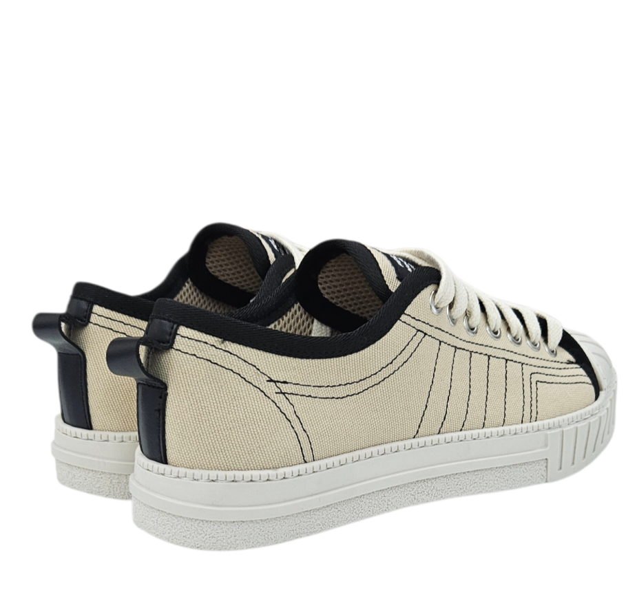 YOUCAUGHT BASSO CANVAS BEIGE - Scarpe - F09