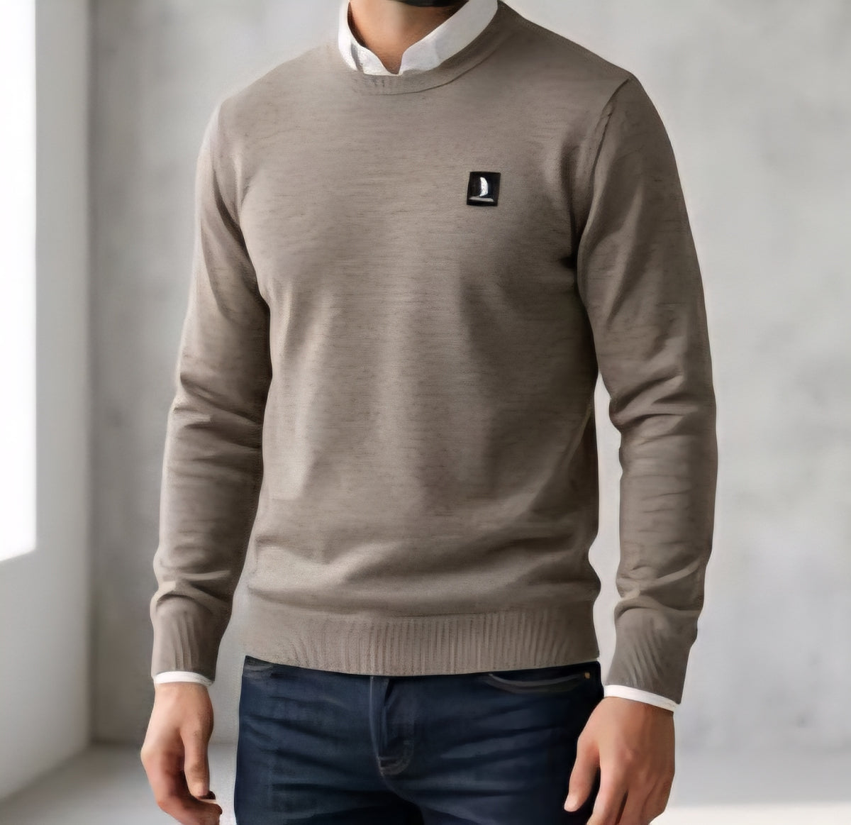 MAGLIA Uomo Refrigue R4076M262 VANISSE CREWNECK TAUPE